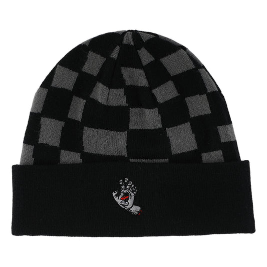 Santa Cruz | Screaming Hand Beanie - Black Checker