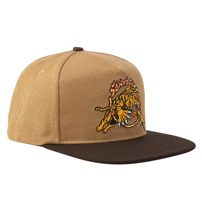 Santa Cruz | Salba Tiger Snapback Mid Profile Hat - Khaki