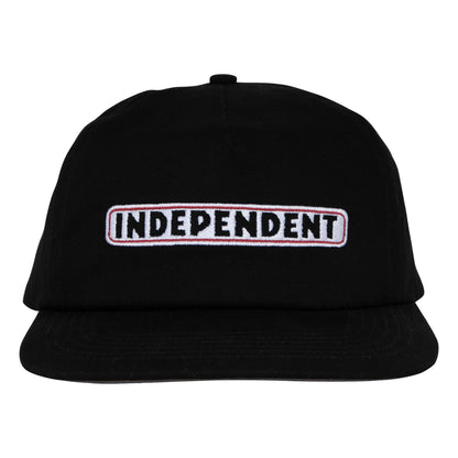 Independent | Bar Logo Snapback - Black