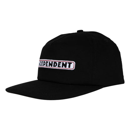 Independent | Bar Logo Snapback - Black