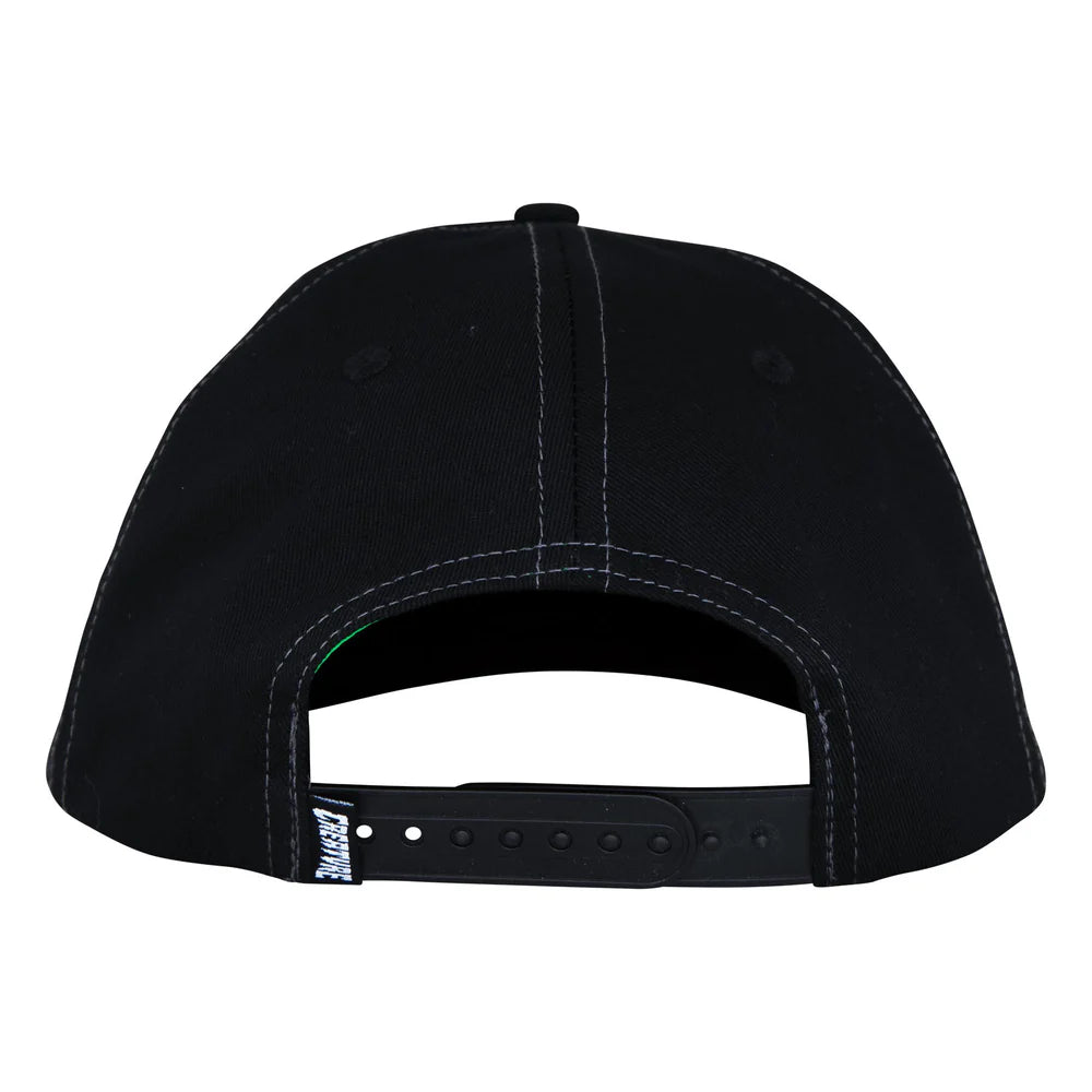 Creature | Hesher Flame Snapback Unstructured Hat - Black
