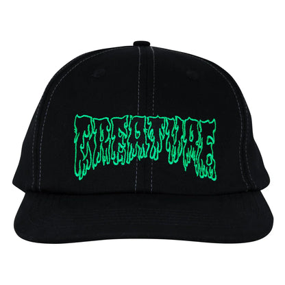 Creature | Hesher Flame Snapback Unstructured Hat - Black