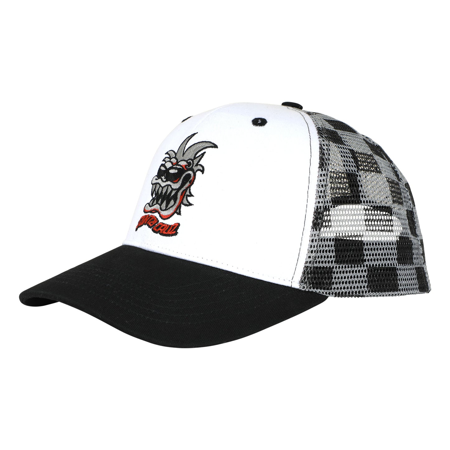 Santa Cruz | SC Gremlin Mesh Trucker Hat - White/Checker