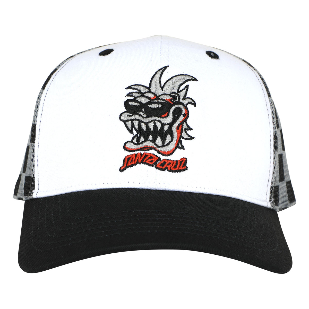 Santa Cruz | SC Gremlin Mesh Trucker Hat - White/Checker