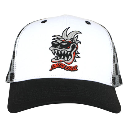 Santa Cruz | SC Gremlin Mesh Trucker Hat - White/Checker