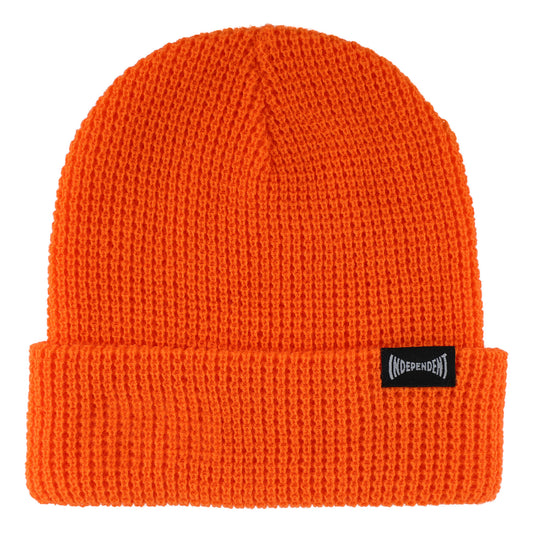 Independent | Built To Grind Waffle Knit Beanie - Orange
