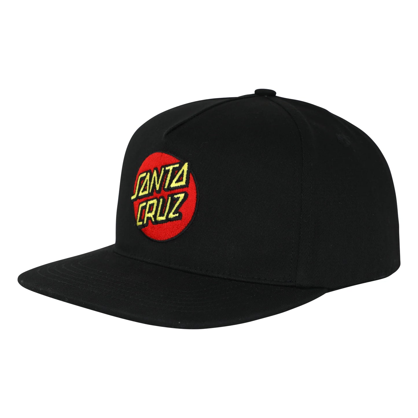 Santa Cruz | Classic Dot Snapback Hat - Black - KIDS SIZE