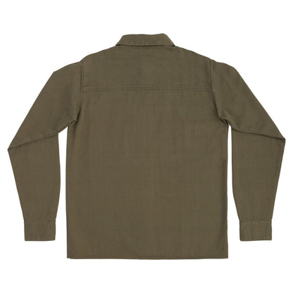 Santa Cruz | Bowman Herringbone Button Up - Olive Drab Green