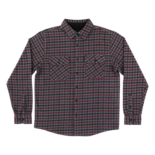 Independent | Belmont Brushed Flannel - Grey/Red/Black