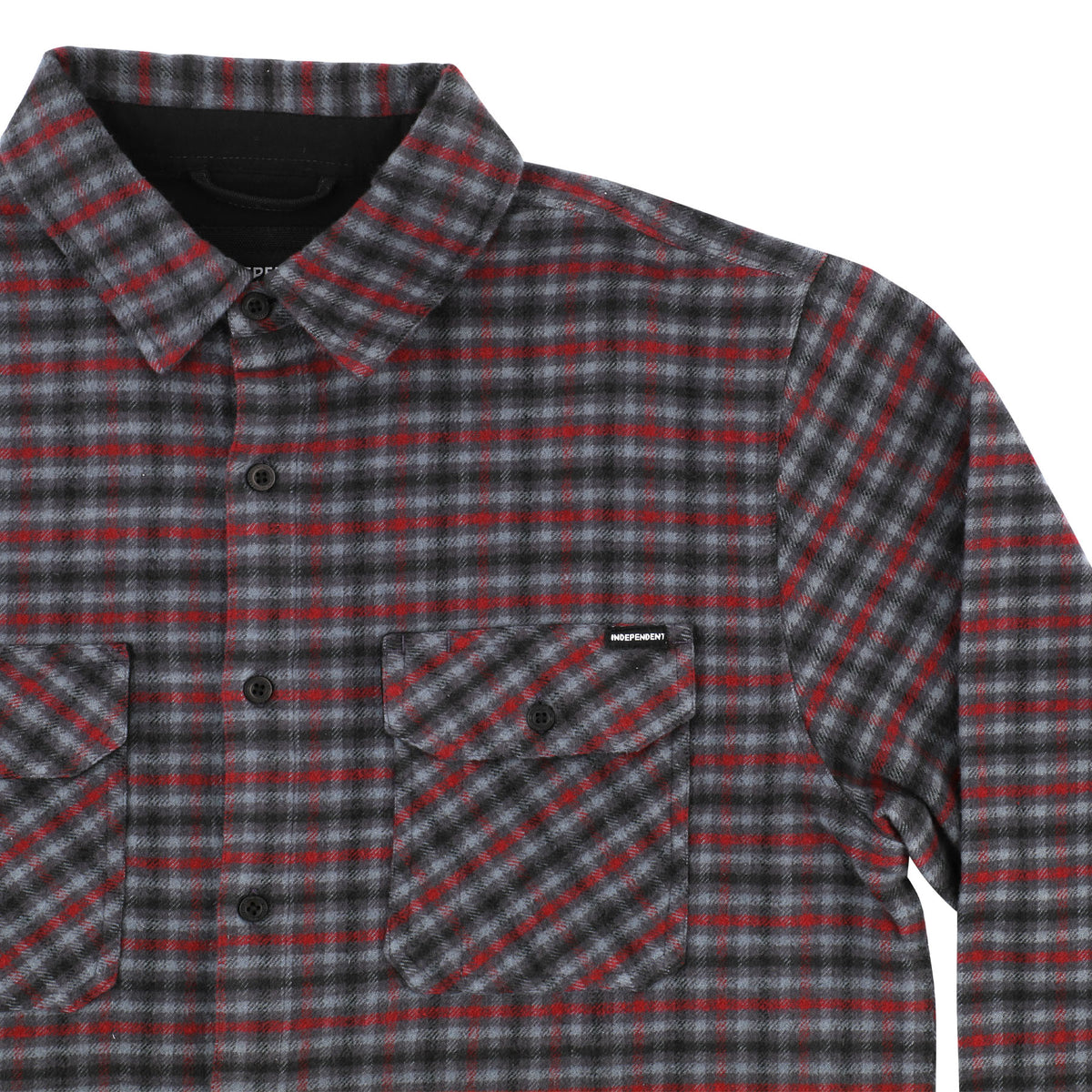 Independent | Belmont Brushed Flannel - Grey/Red/Black