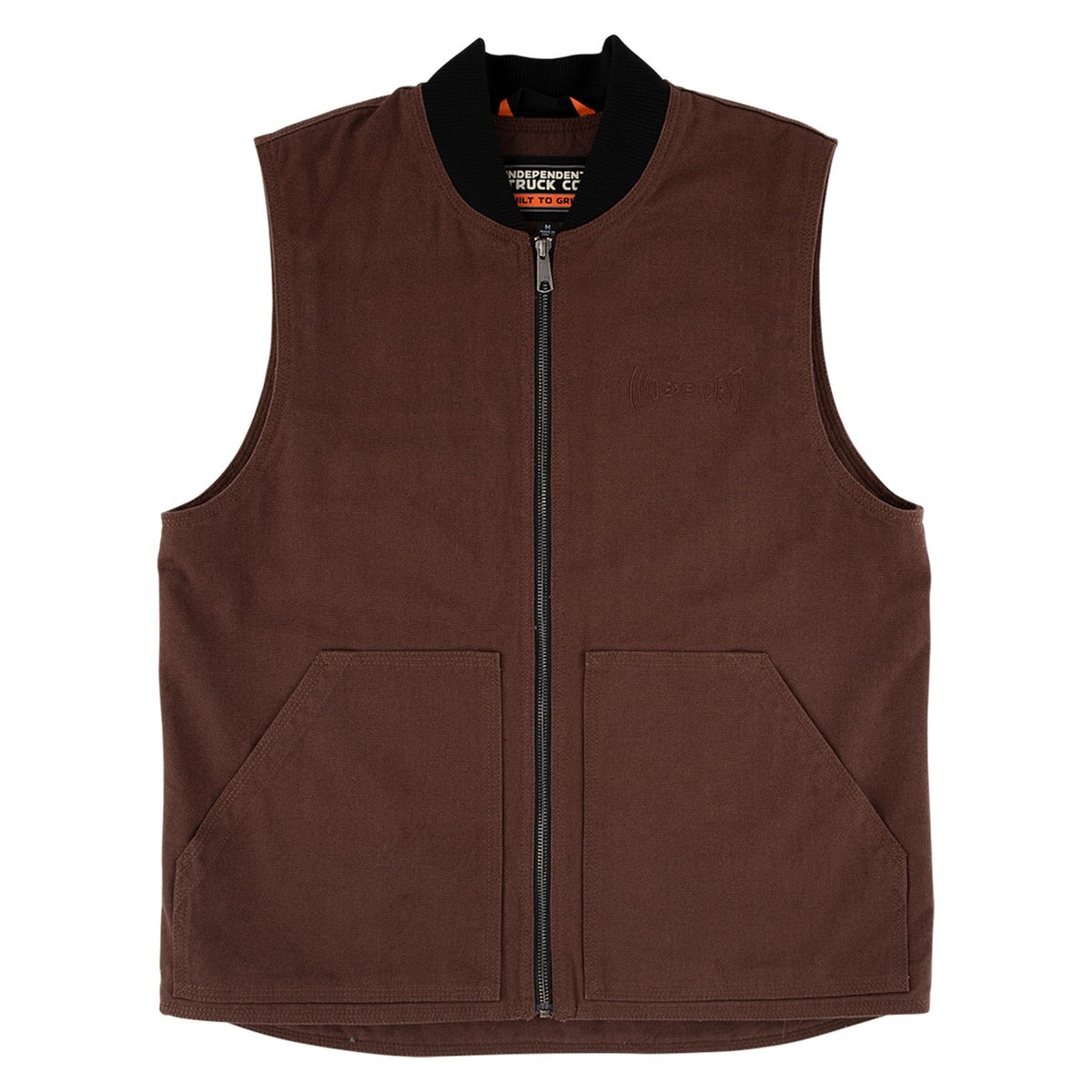 Independent | Built To Grind Canvas Work Vest - Chocolate/Black