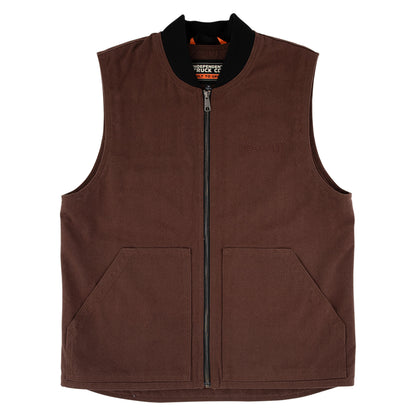Independent | Built To Grind Canvas Work Vest - Chocolate/Black