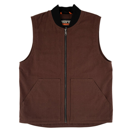Independent | Built To Grind Canvas Work Vest - Chocolate/Black