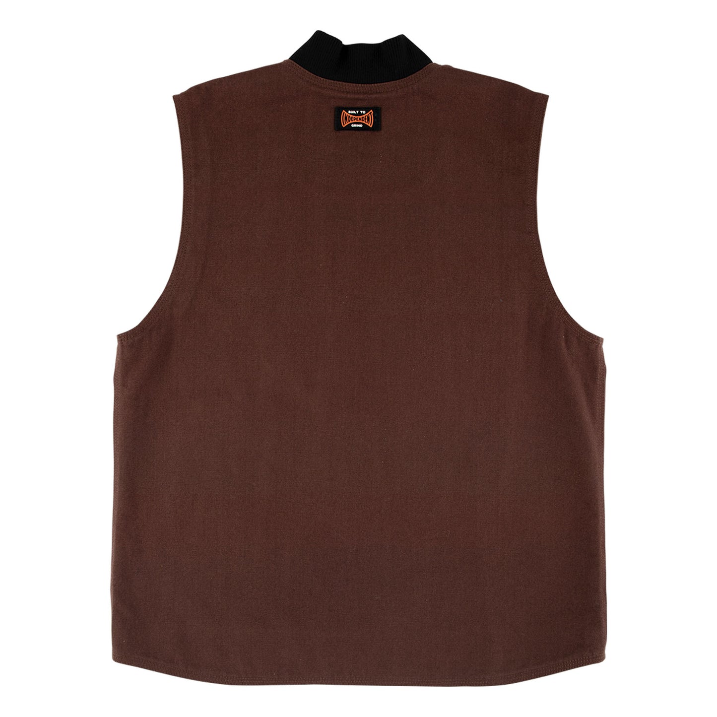 Independent | Built To Grind Canvas Work Vest - Chocolate/Black