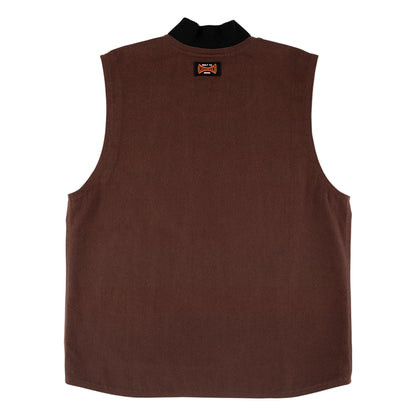 Independent | Built To Grind Canvas Work Vest - Chocolate/Black