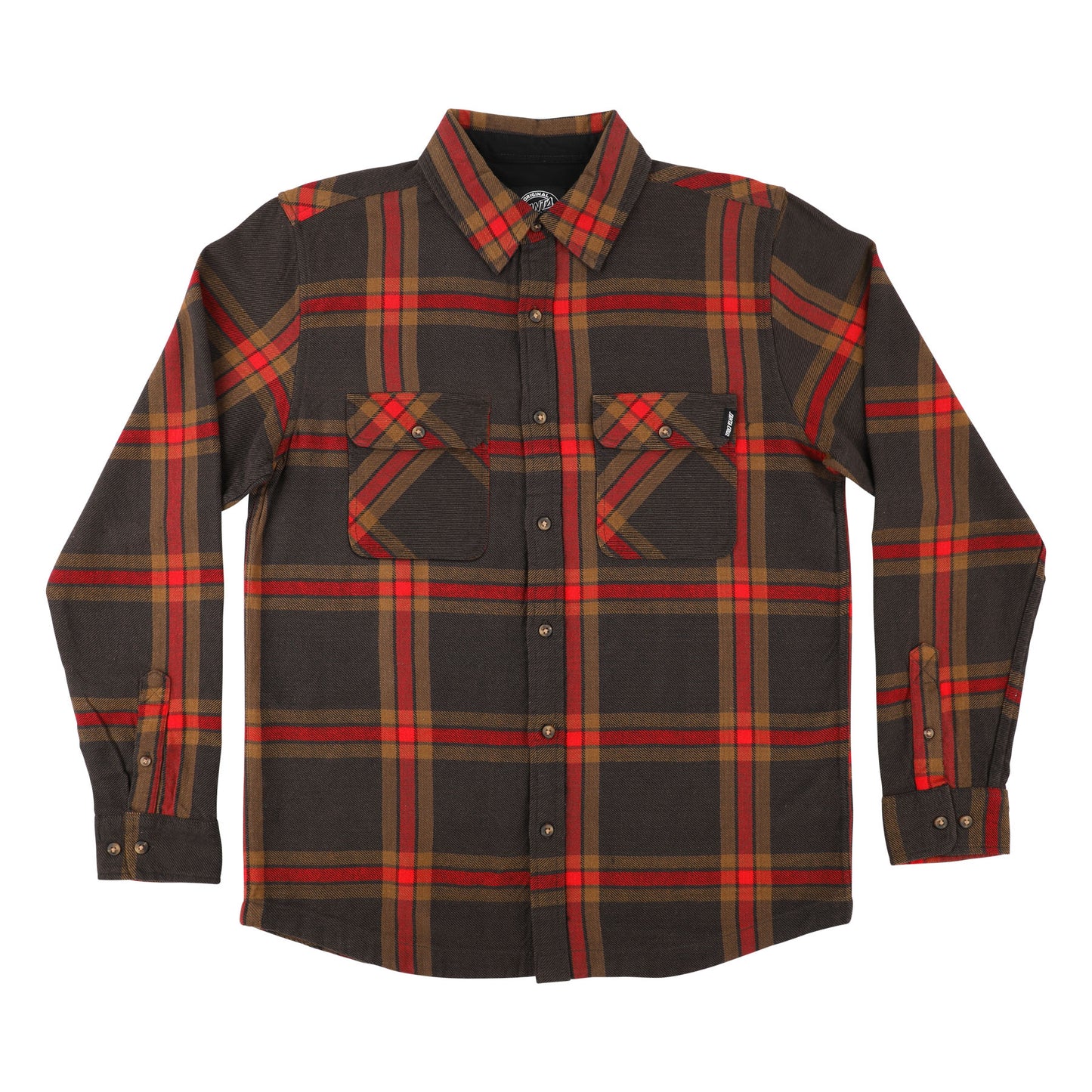 Santa Cruz | Classic Longsleeve Flannel - Brown/Red