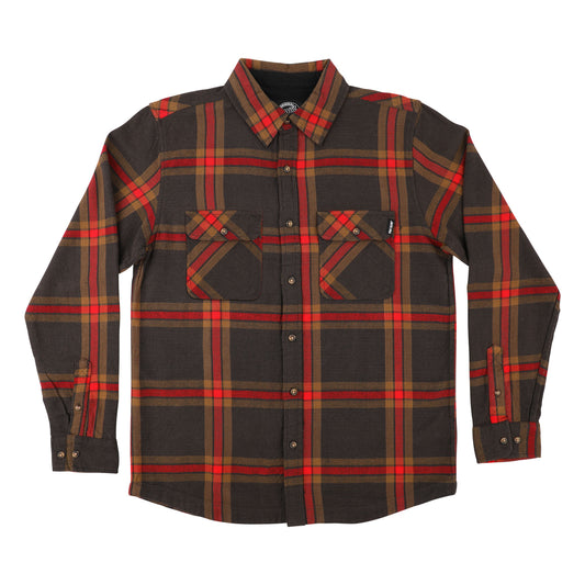 Santa Cruz | Classic Longsleeve Flannel - Brown/Red
