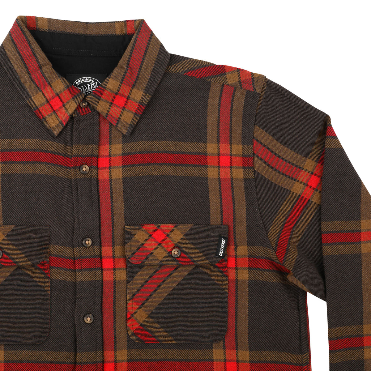 Santa Cruz | Classic Longsleeve Flannel - Brown/Red