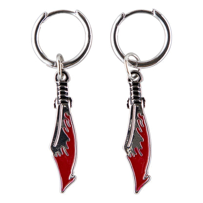 Santa Cruz | Meek Slasher Sword Earring Set - Silver/Red