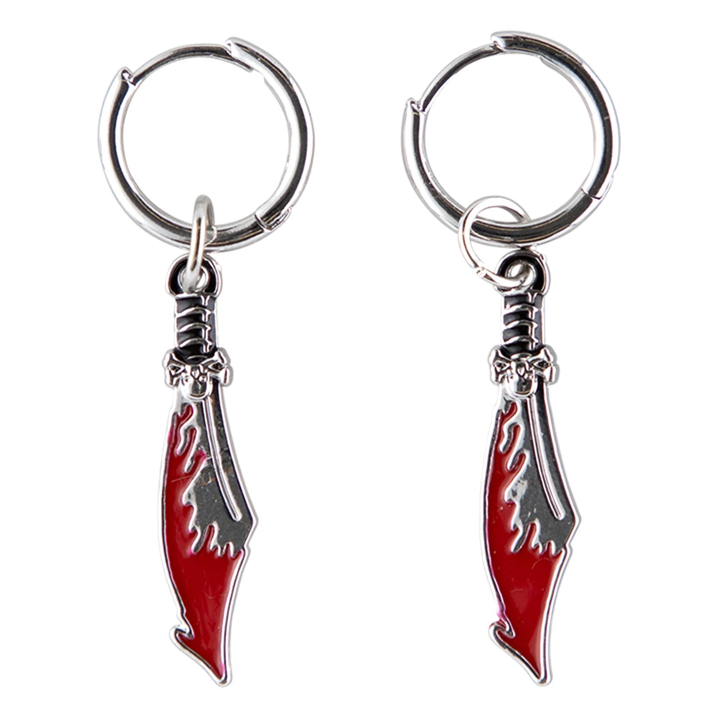 Santa Cruz | Meek Slasher Sword Earring Set - Silver/Red