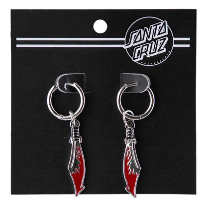 Santa Cruz | Meek Slasher Sword Earring Set - Silver/Red