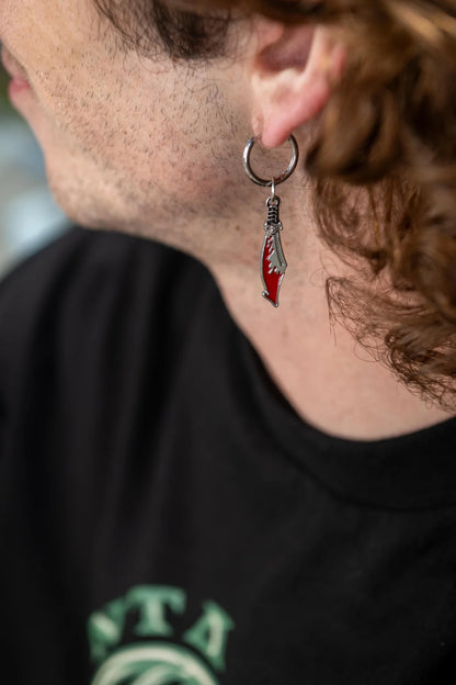 Santa Cruz | Meek Slasher Sword Earring Set - Silver/Red