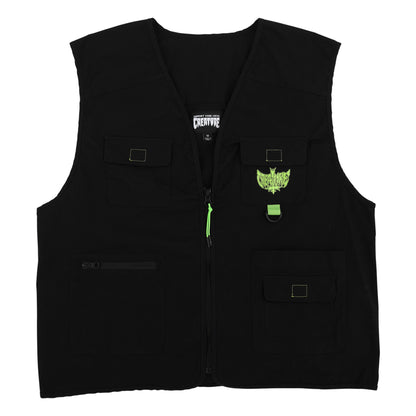 Creature | Gravette Cut And Tie Utility Vest - Black