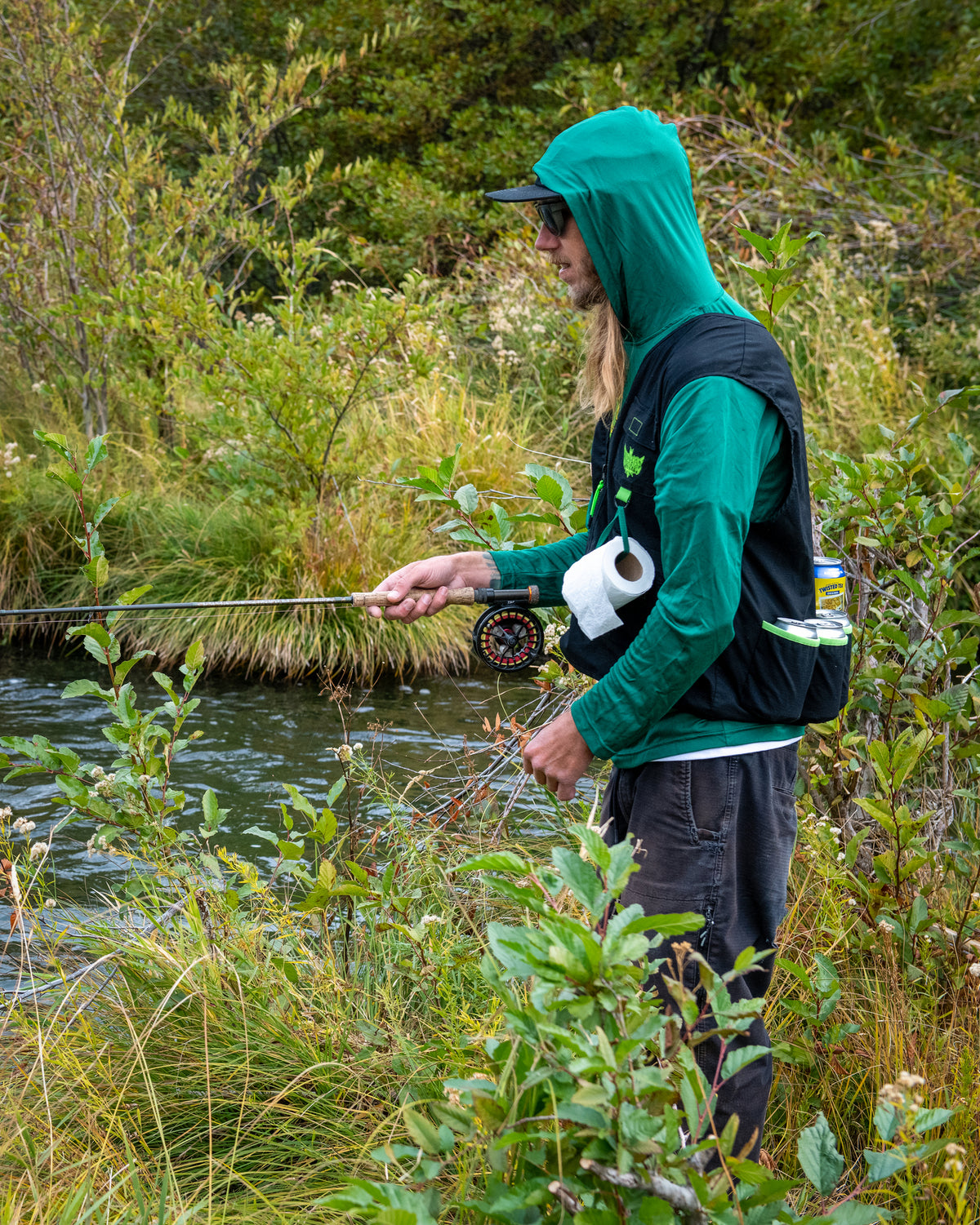 Creature | Gravette Cut And Tie Utility Vest - Black