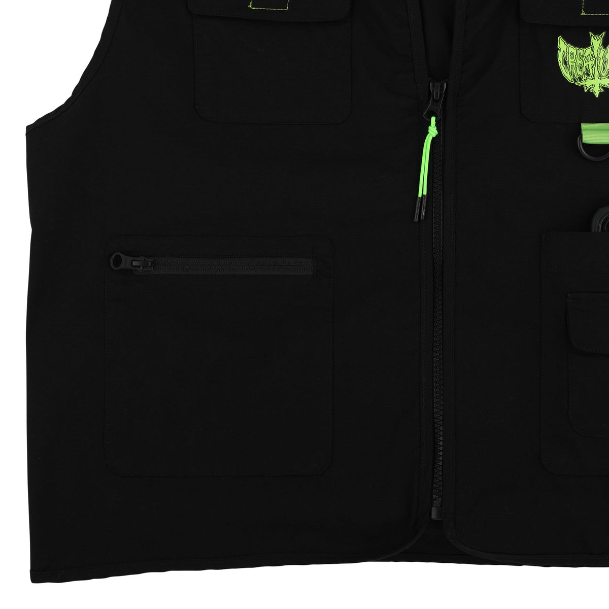 Creature | Gravette Cut And Tie Utility Vest - Black