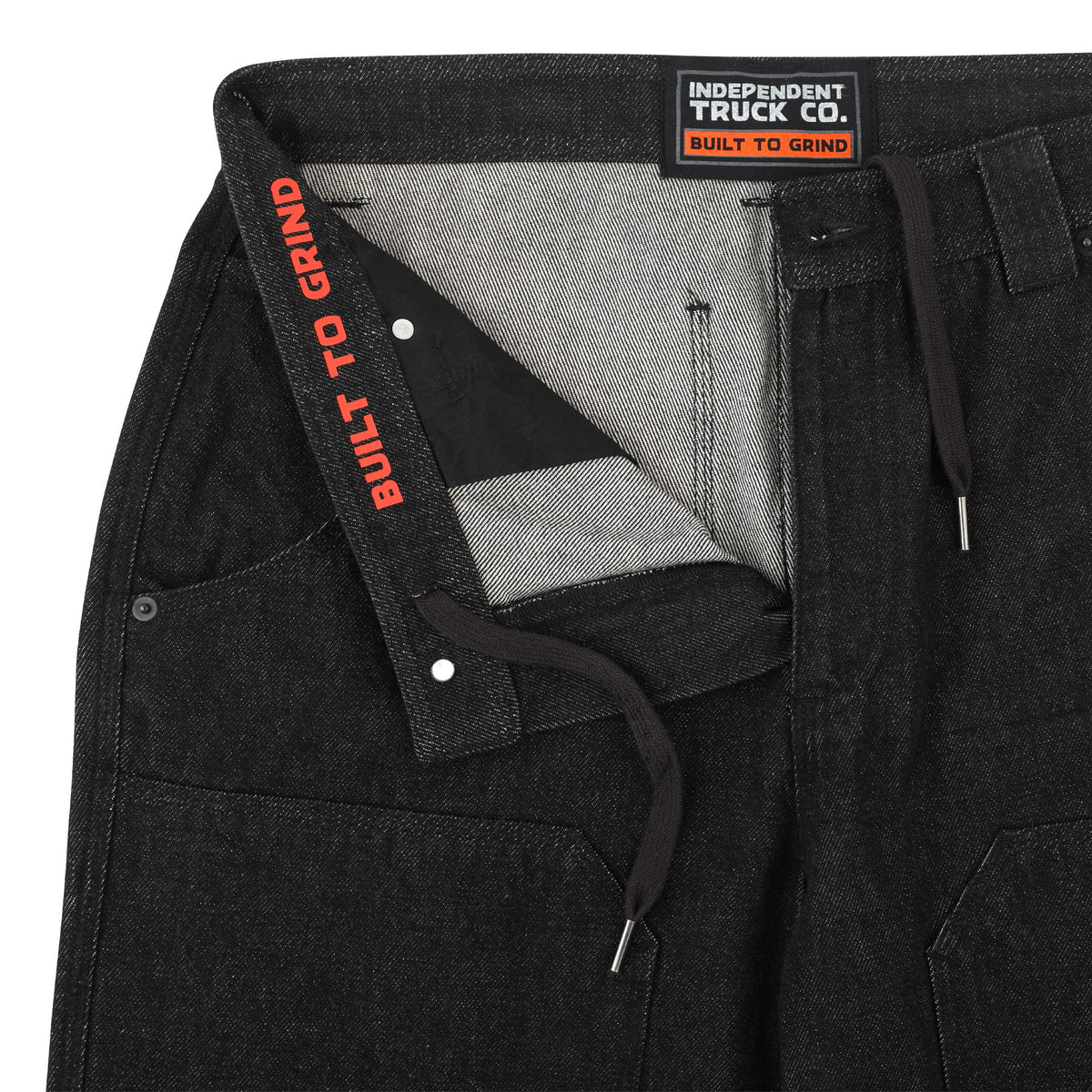 Independent | Built To Grind Double Knee Pants - Washed Black Denim