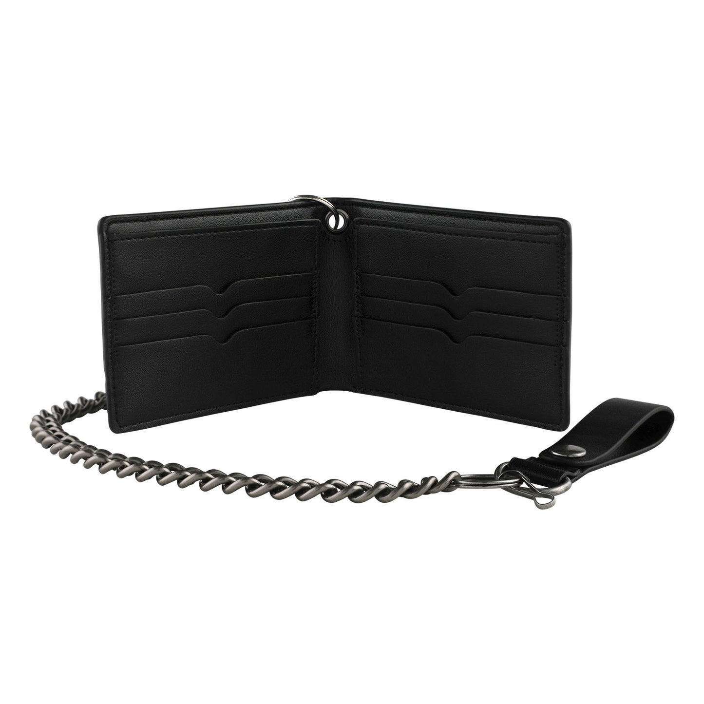 Santa Cruz | Check Web Strip Chain Wallet - Black