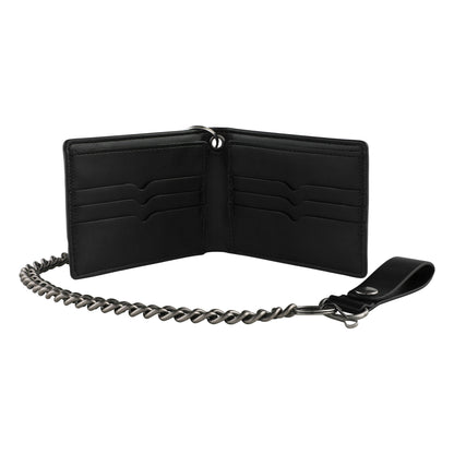 Santa Cruz | Check Web Strip Chain Wallet - Black