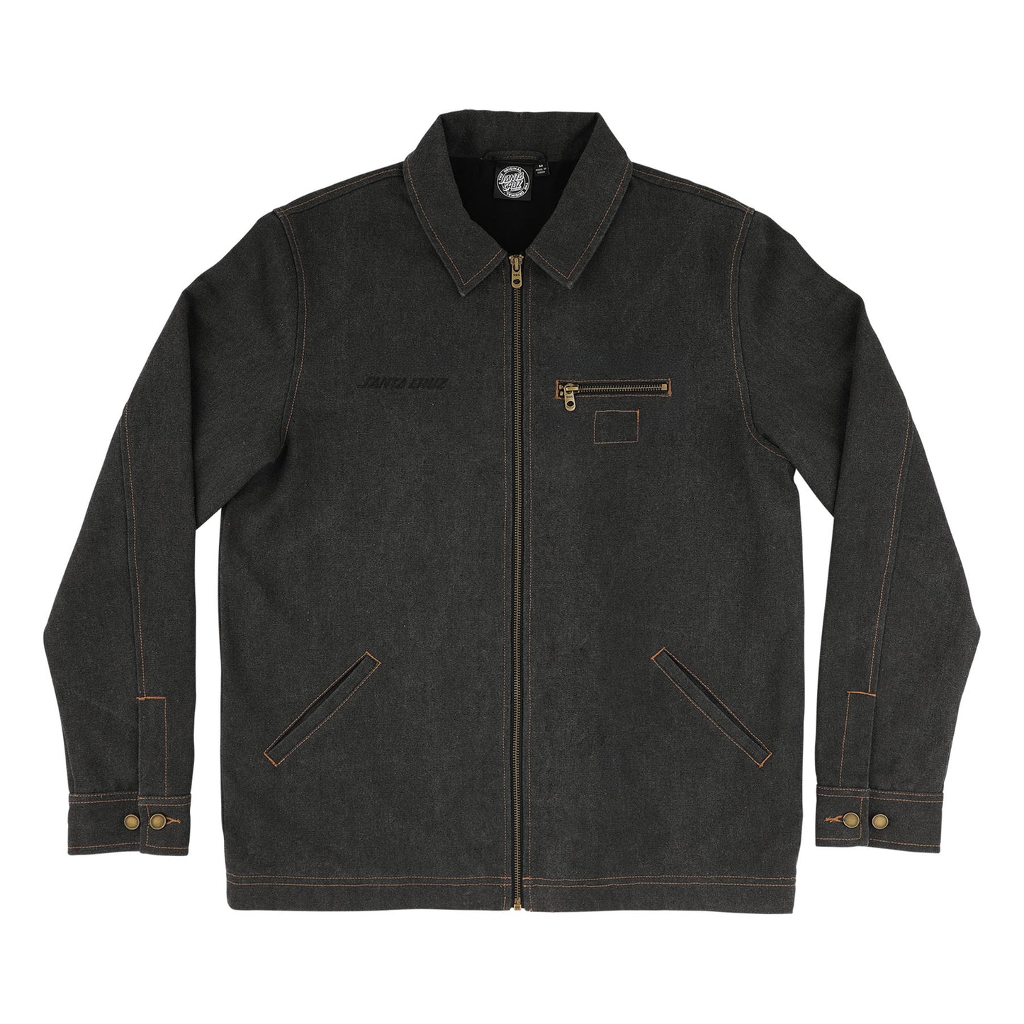 Santa Cruz | Strip Classics Canvas Work Jacket - Washed Black