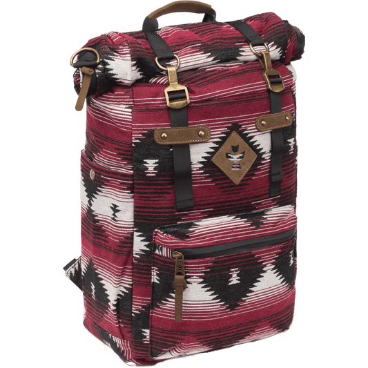 Revelry | Drifter Smell Proof Rolltop Backpack 23L - Maroon Pattern