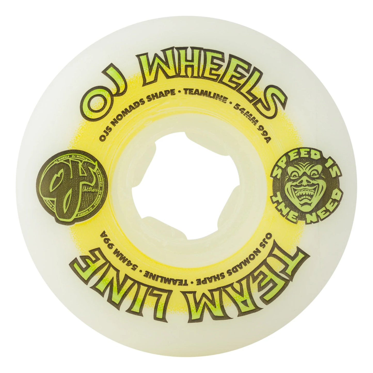 OJ | 54mm/99a Team Line Original - Hardline Yellow/Green