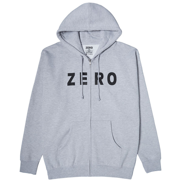 Zero | Army Logo Zip Up Sweatshirt - Heather Grey
