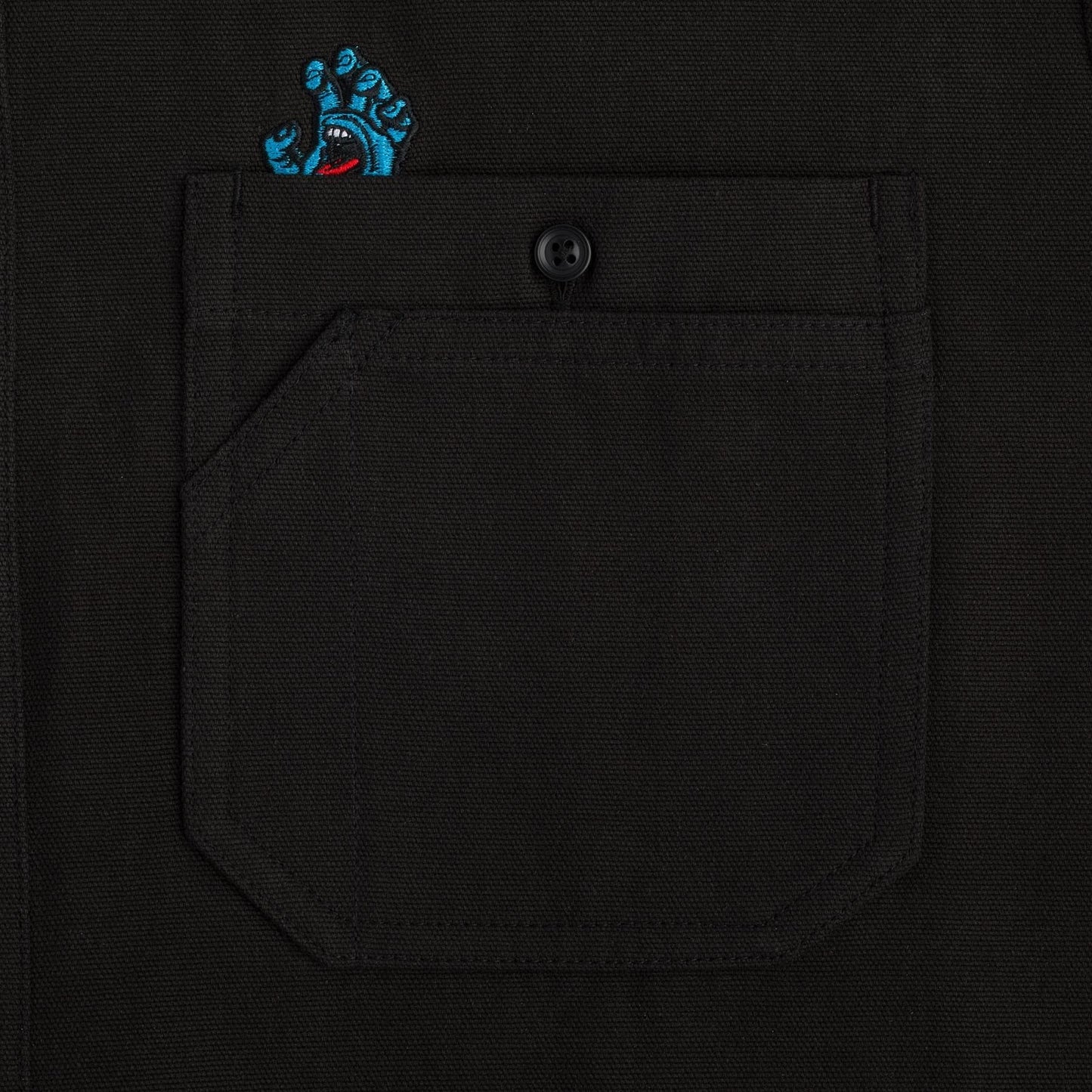 Santa Cruz | Screaming Hand Utility Longsleeve Button Up - Black