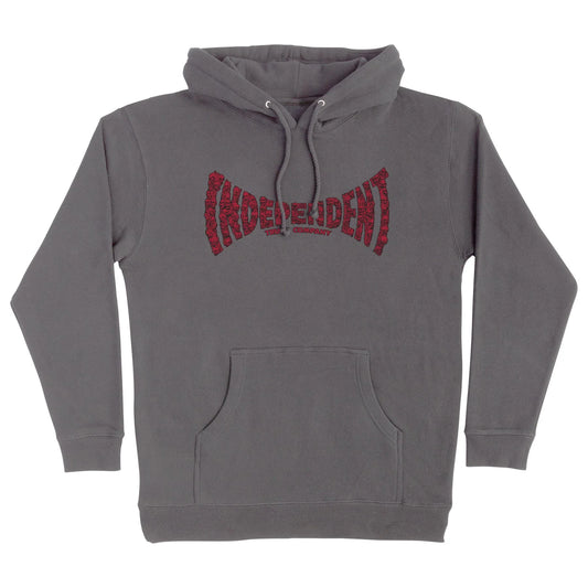 Independent | Skull Span Heavyweight Hoodie - Charcoal