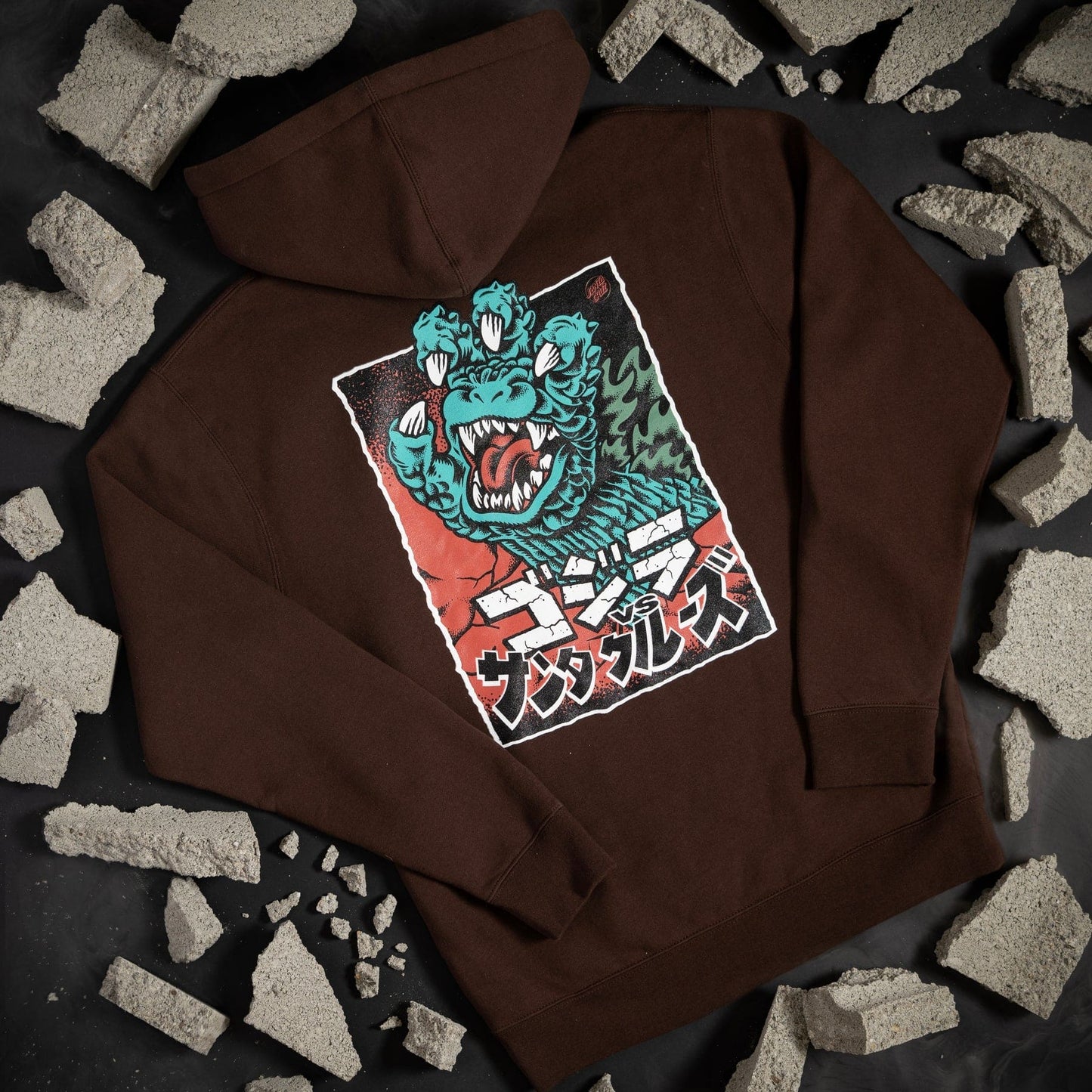 Santa Cruz | Godzilla Hand Pullover Sweatshirt - Brown