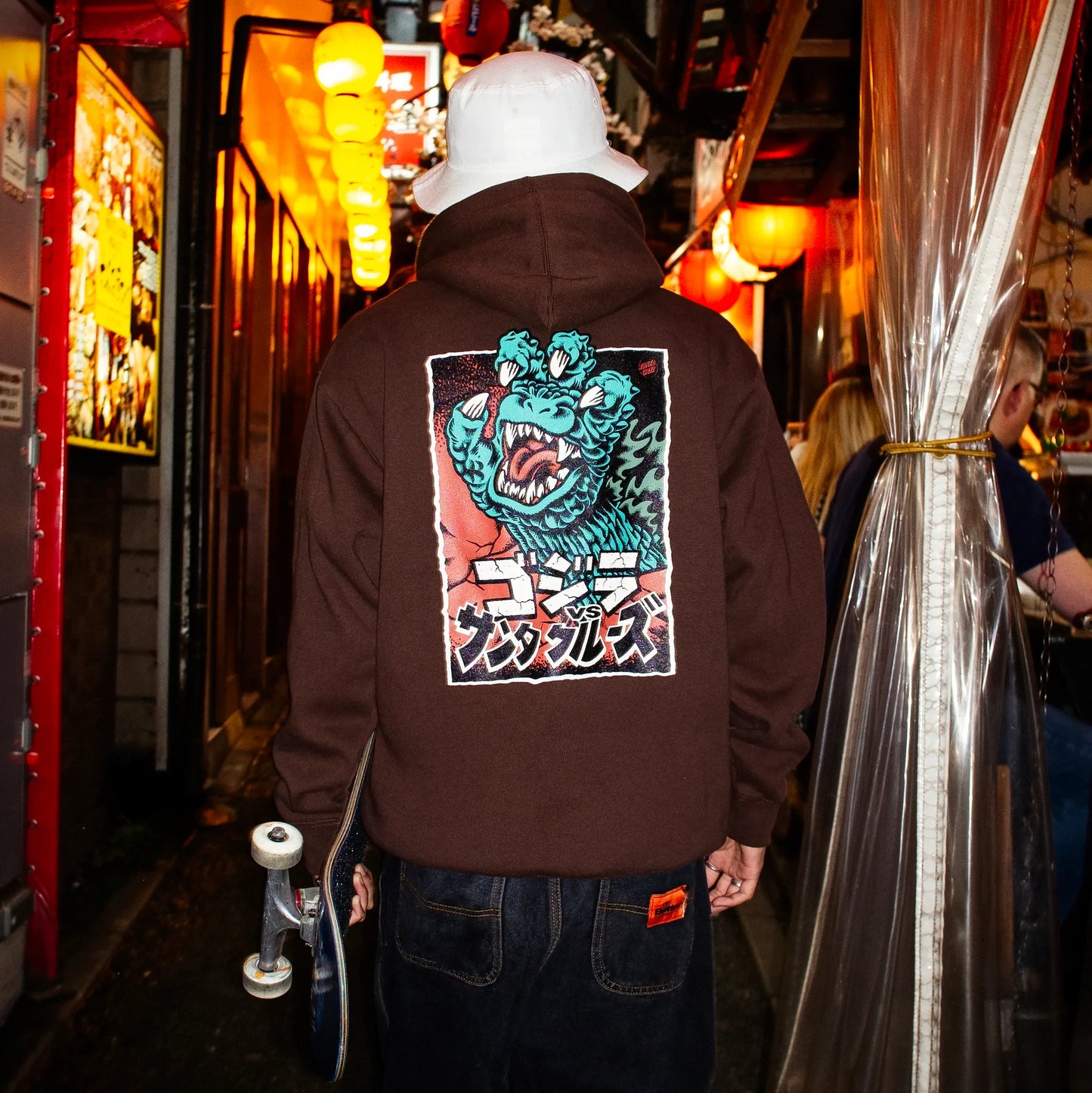 Santa Cruz | Godzilla Hand Pullover Sweatshirt - Brown