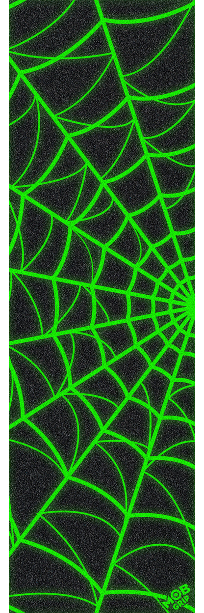 Mob | 10" x 33" Web Glow Graphic Skateboard Grip Tape (GLOW IN THE DARK)
