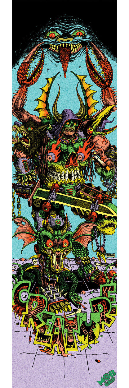 Mob | 9" x 33" Creature Riot Hallucination Graphic Skateboard Grip Tape
