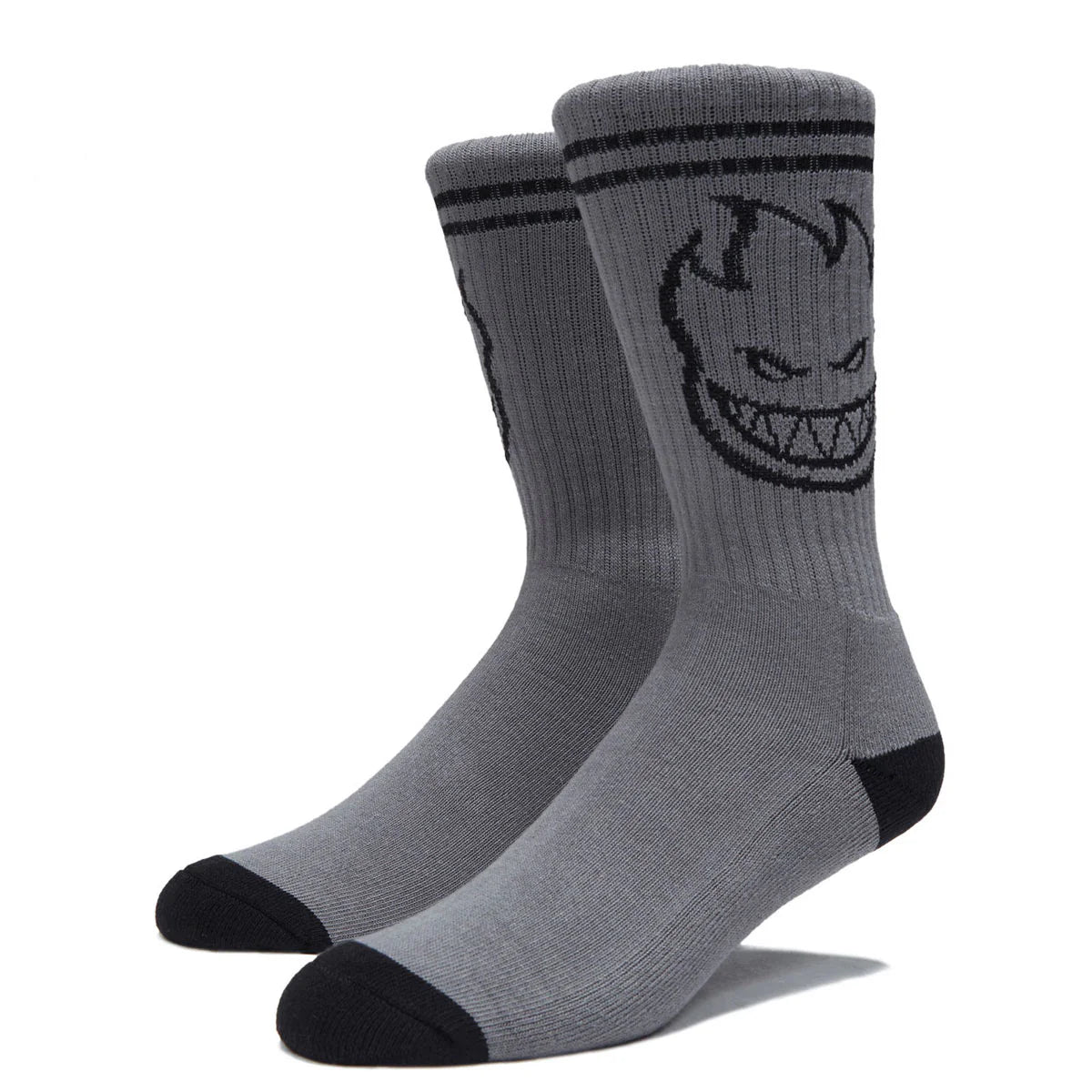 Spitfire | Big Head Crew Sock - Charcoal/Black