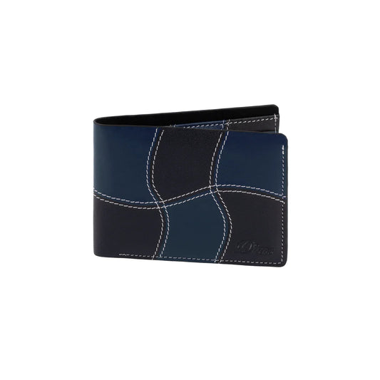 Dime | Wave Leather Wallet - Navy