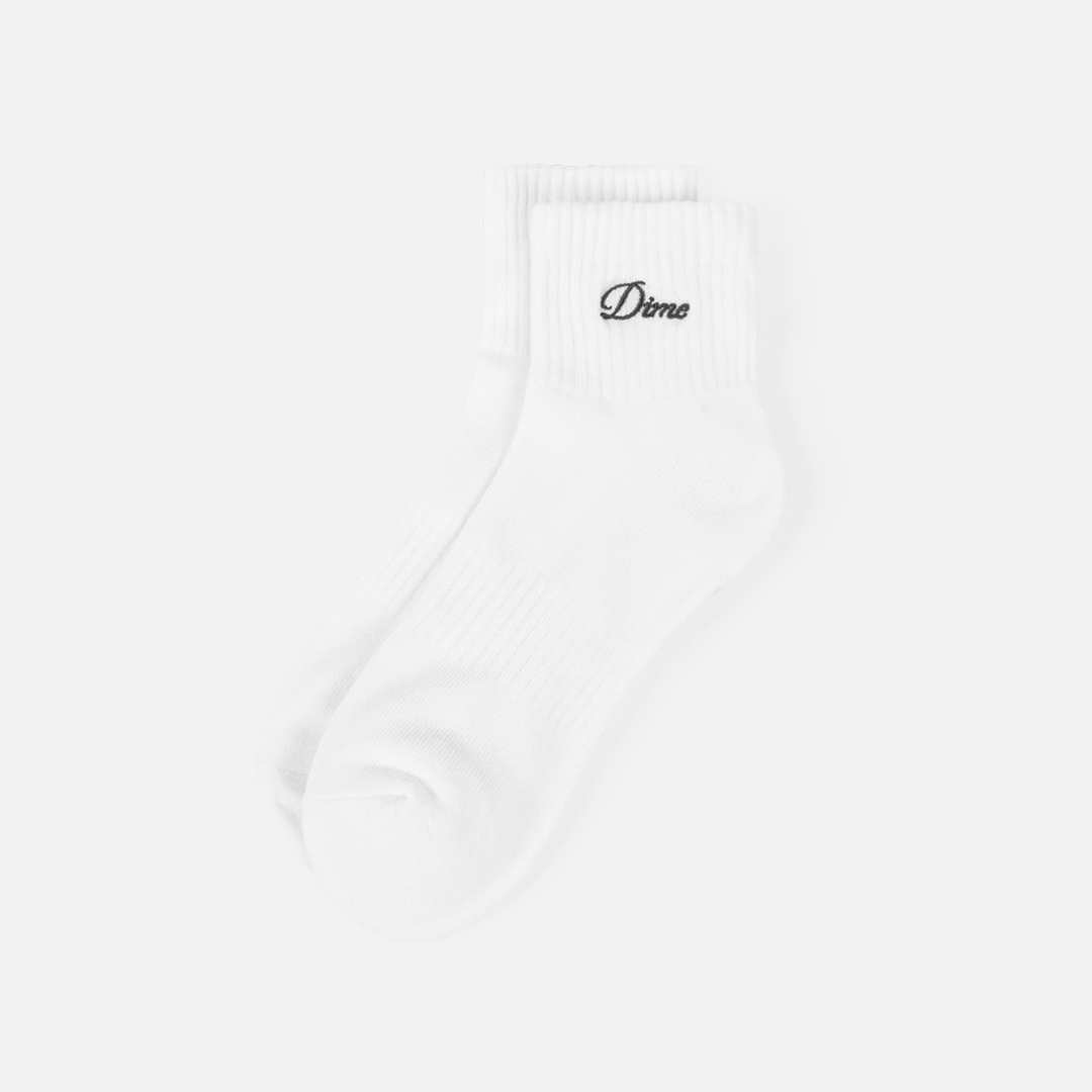 Dime | Two Pack Ankle Socks - White (2 Pairs)