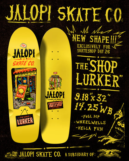 Jalopi | 9.1" Skateshop Day Shop Lurker Skateboard Deck