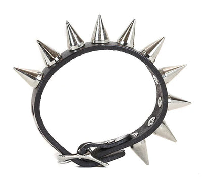 Funk Plus | Leather Cone Spike Buckle Bracelet