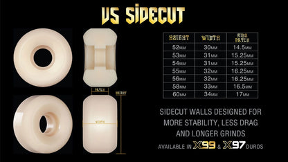 Bones | 55mm/97a Floor Horns X-Formula x97 - V5 Sidecut