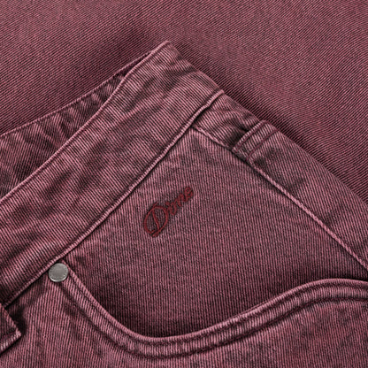 Dime | Baggy Denim Pants - Wine Washed
