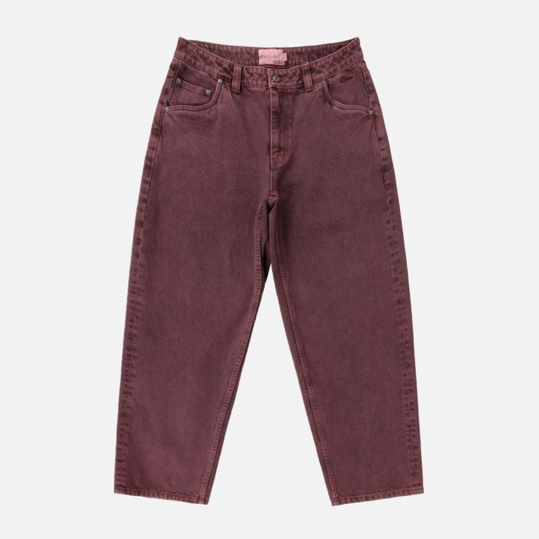 Dime | Baggy Denim Pants - Wine Washed
